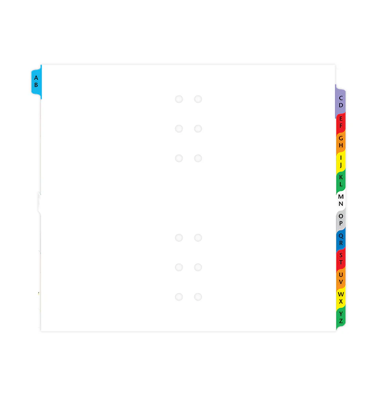 A-Z Dividers with Colored Tabs - Personal - Image 3
