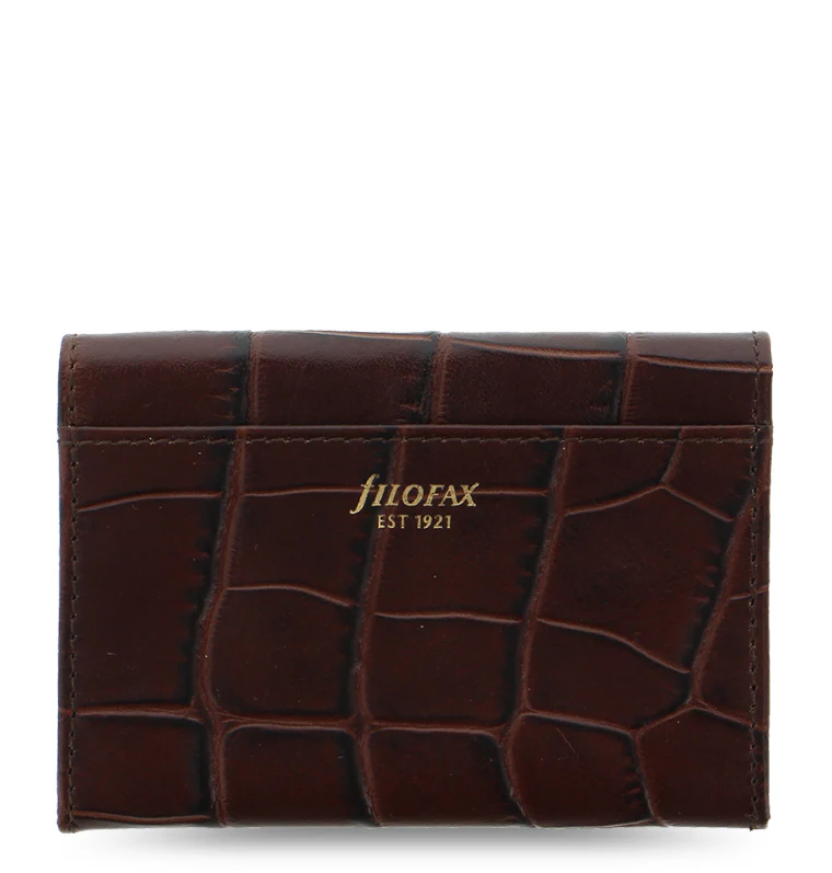 Classic Croc Leather Business Card Holder - Image 5