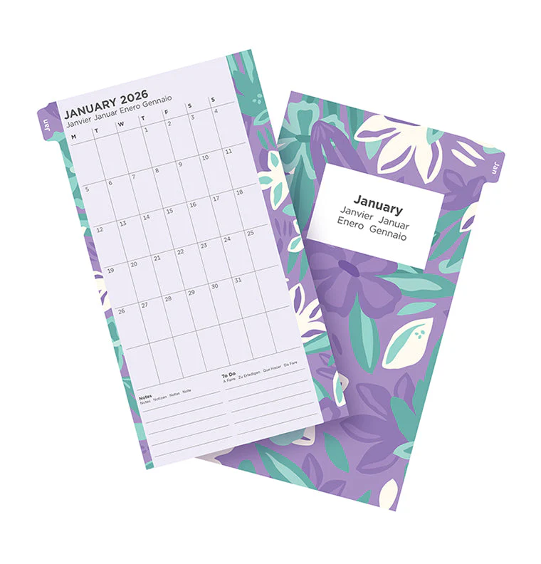 Floral Illustrated Diary Refill Pack - Personal 2026 Multilanguage - Image 5