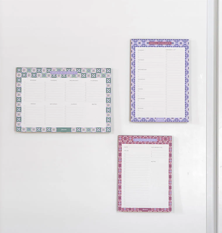 Mediterranean Daily Planner Notepad with Magnet - Image 7