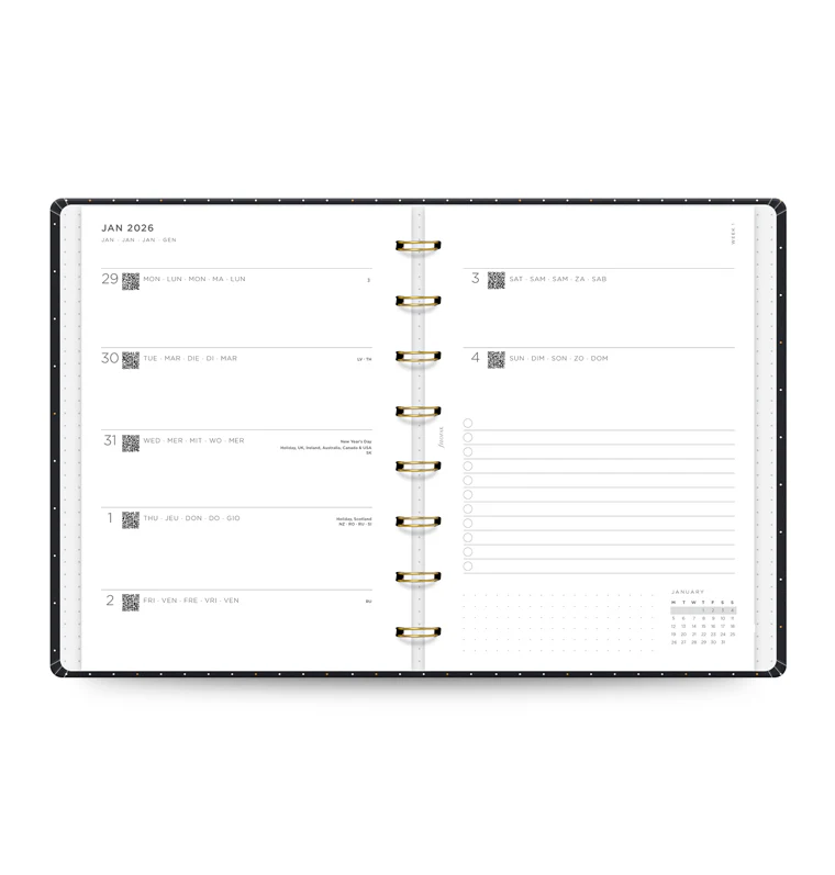 Moonlight A5 Planner Black 2026 - Image 3
