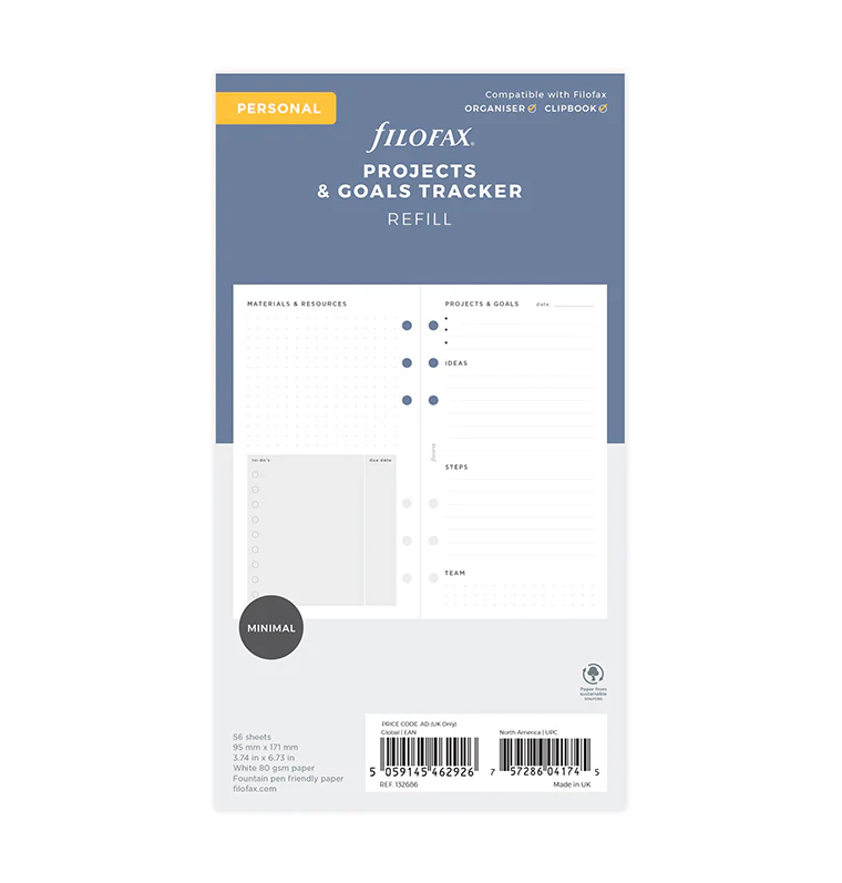 Projects & Goals Tracker Refill - Personal