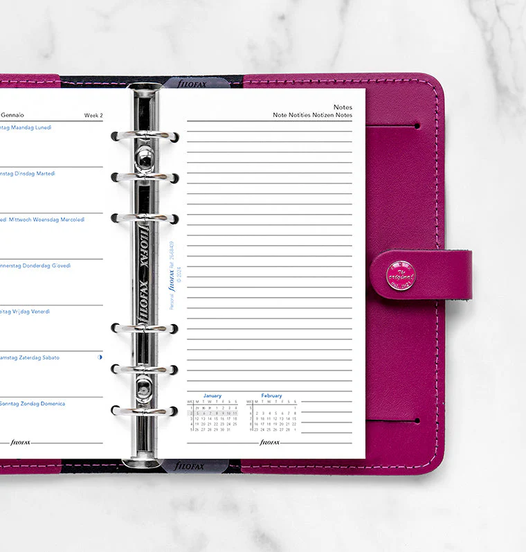 Week On One Page Diary With Notes - Personal 2026 Multilanguage - Image 2